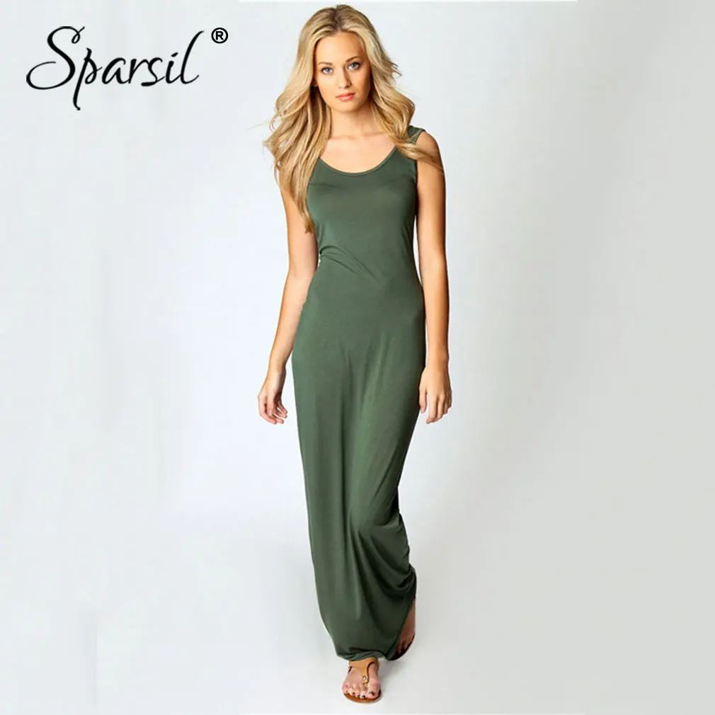 Sparsil Women Solid Color Elastic Party Dress Multiple Colors Sleeveless Slim Sheath Sexy Dress Beach Clothes Lady Long Dress
Sparsil Women Solid Color Elastic Party Dress Multiple Colors Sleeveless Slim Sheath Sexy Dress Beach Clothes Lady Long Dress