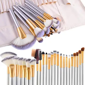 Luxury Professional 12/18/24pcs Makeup Brushes Set Cosmetic Foundation Eyeshadow Blush Kits + Leather Bag maquiagem Champagne
Luxury Professional 12/18/24pcs Makeup Brushes Set Cosmetic Foundation Eyeshadow Blush Kits + Leather Bag maquiagem Champagne