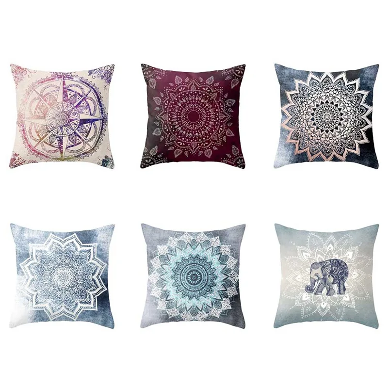 Mandala Polyester Cushion Cover Bohemian Geometric Pillow Case Home Decorative Pillow Cover For Sofa Car almofada 40x40cm
Mandala Polyester Cushion Cover Bohemian Geometric Pillow Case Home Decorative Pillow Cover For Sofa Car almofada 40x40cm
