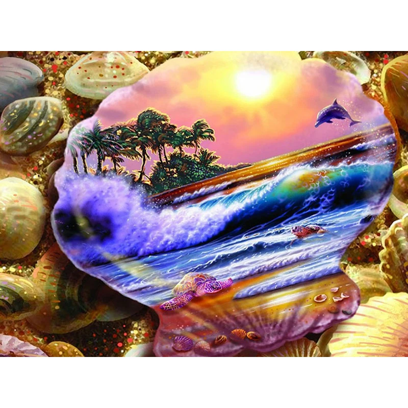 Fuyun 5D Diamond Painting Shell Beach Full Round Diamond mosaic Sale Picture Rhinestone Diamond Embroidery Landscape
Fuyun 5D Diamond Painting Shell Beach Full Round Diamond mosaic Sale Picture Rhinestone Diamond Embroidery Landscape