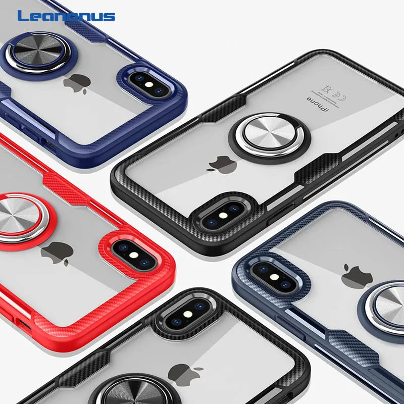 Car Magnetic Finger Ring PC Case For iPhone X XR XS Max Case Clear Acrylic Back Cover For iPhone XS Max Silicone Bumper Case
Car Magnetic Finger Ring PC Case For iPhone X XR XS Max Case Clear Acrylic Back Cover For iPhone XS Max Silicone Bumper Case