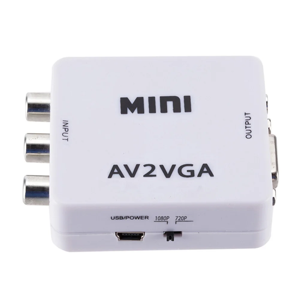 AV To VGA Accessaries PC Home Durable HDTV 3.5mm Jacks Portable Convertor Box Mini Audio Adapter Video Converter High Resolution
AV To VGA Accessaries PC Home Durable HDTV 3.5mm Jacks Portable Convertor Box Mini Audio Adapter Video Converter High Resolution