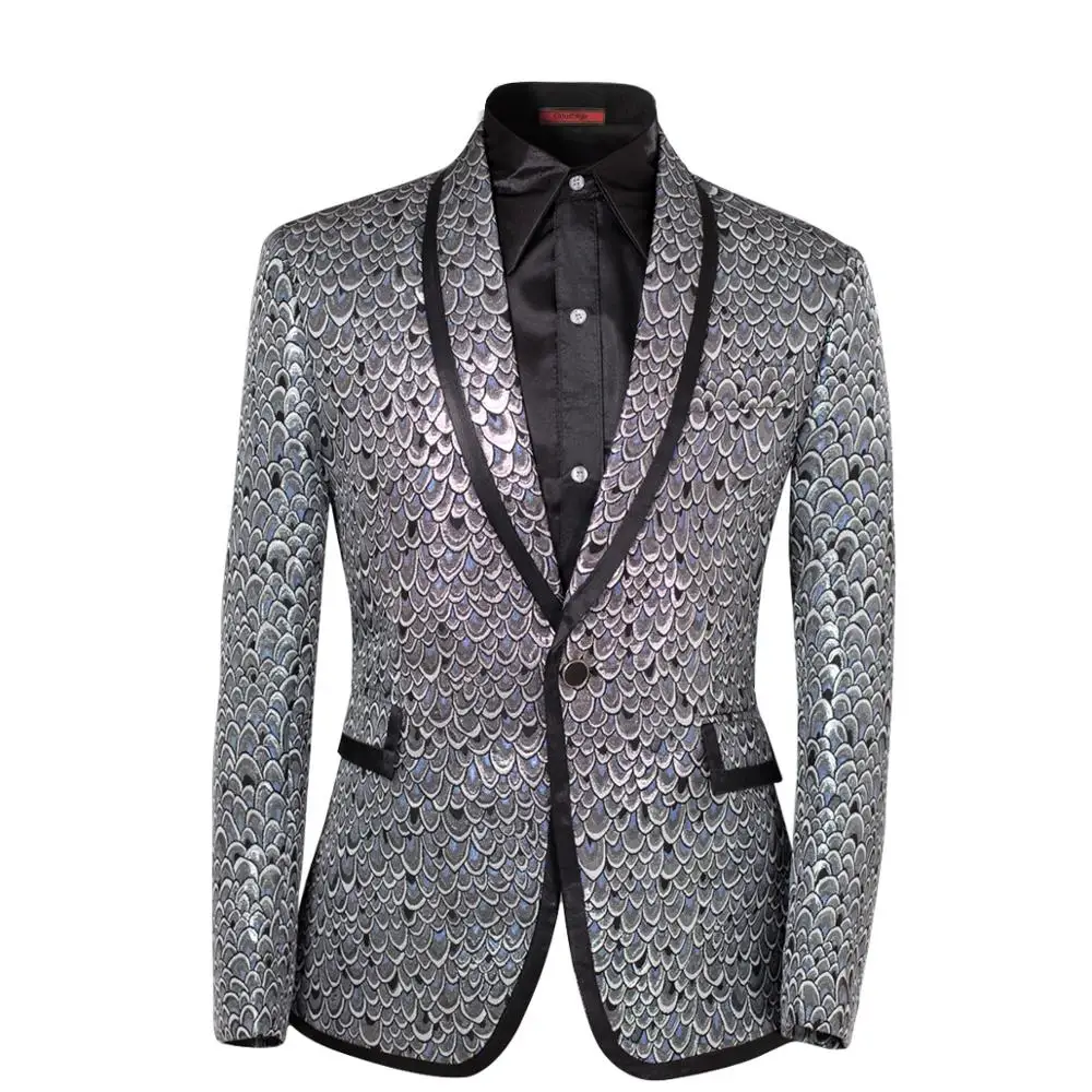 YUNCLOS Allthemen Men Scale Prints Notched Lapel Center-Vent One-Button Blazer Suits Jackets & Trousers Golden
YUNCLOS Allthemen Men Scale Prints Notched Lapel Center-Vent One-Button Blazer Suits Jackets & Trousers Golden