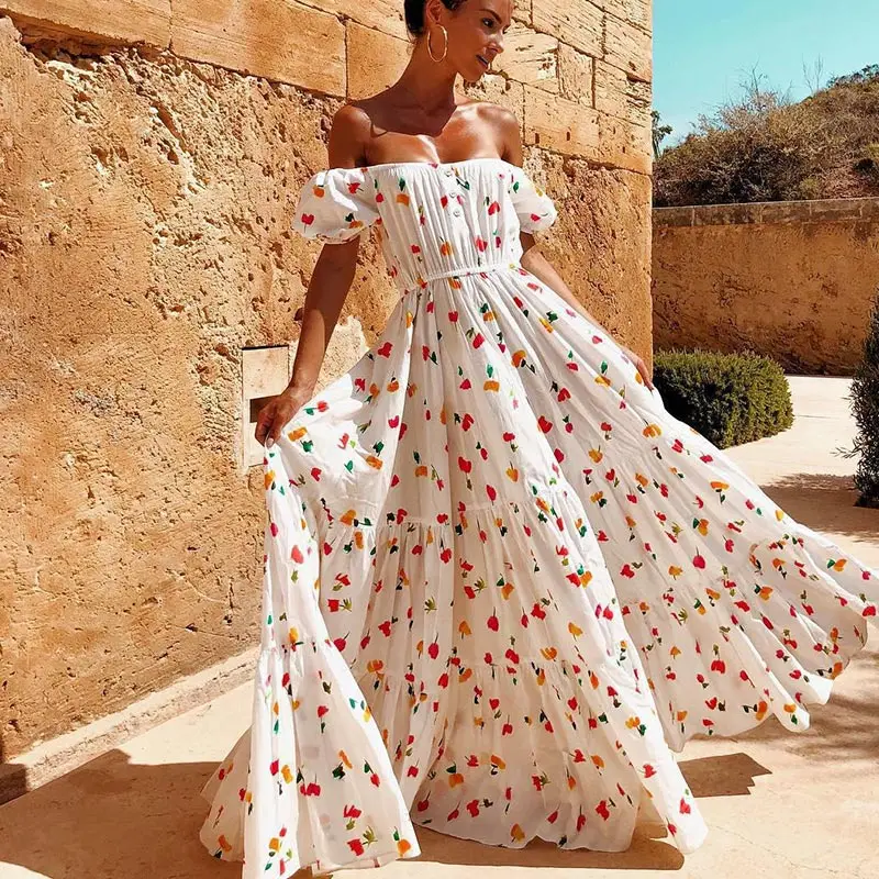 Summer Women Dress Sexy Off Shoulder Heart Printed Dresses Slash Neck Fashion Femme Robe Longue Causal A-Line Female Vestidos
Summer Women Dress Sexy Off Shoulder Heart Printed Dresses Slash Neck Fashion Femme Robe Longue Causal A-Line Female Vestidos