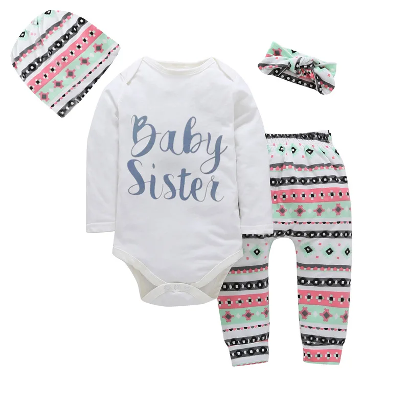 Baby Kids 4PCS Clothing Set Long Sleeve White Jumpsuit + Hat + Headband + Long Pants Baby Girl Set
Baby Kids 4PCS Clothing Set Long Sleeve White Jumpsuit + Hat + Headband + Long Pants Baby Girl Set