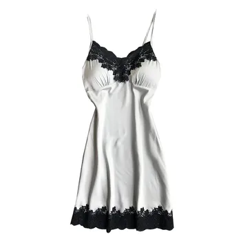 2019 Sexy Sleepwear Satin Nightgown For Women Ladies Sleeveless Nightwear Nightgown Nightdress Sexy Dress Spaghetti Strap Lace
2019 Sexy Sleepwear Satin Nightgown For Women Ladies Sleeveless Nightwear Nightgown Nightdress Sexy Dress Spaghetti Strap Lace