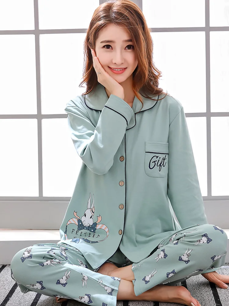Lady Cotton Pajamas Women Long Sleeve Homewear New Sexy 2pcs Sleepwear Female Pyjama Nightgowns Sleep Lounge Plus Size D-2194
Lady Cotton Pajamas Women Long Sleeve Homewear New Sexy 2pcs Sleepwear Female Pyjama Nightgowns Sleep Lounge Plus Size D-2194