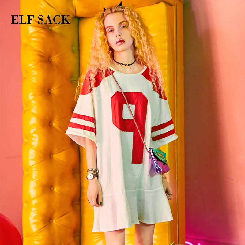 ELF SACK Women Sportswear Dress Number Print Wide Sleeve Striped Womens Ruffles Dresses Mini Loose Casual Collage Style Korean
ELF SACK Women Sportswear Dress Number Print Wide Sleeve Striped Womens Ruffles Dresses Mini Loose Casual Collage Style Korean