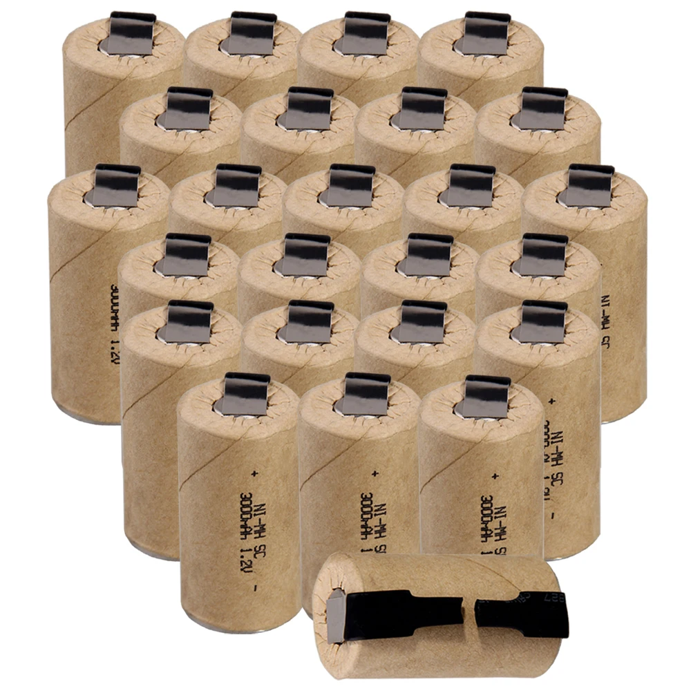 Lowest price 25 piece SC battery 1.2v batteries rechargeable 3000mAh nimh battery for power tools akkumulator
Lowest price 25 piece SC battery 1.2v batteries rechargeable 3000mAh nimh battery for power tools akkumulator