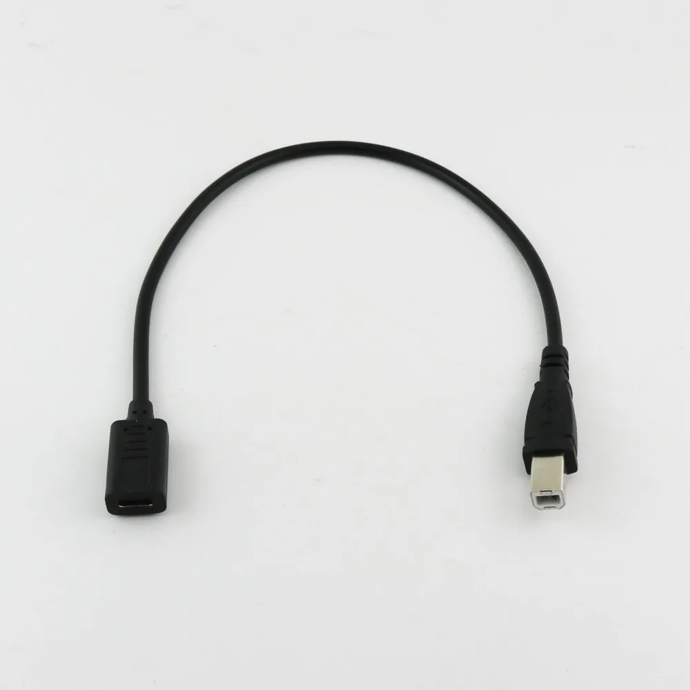 1pcs USB 3.1 Type C Female To 2.0 B Male Printer Scanner Data Connector Adapter Cable 30cm
1pcs USB 3.1 Type C Female To 2.0 B Male Printer Scanner Data Connector Adapter Cable 30cm