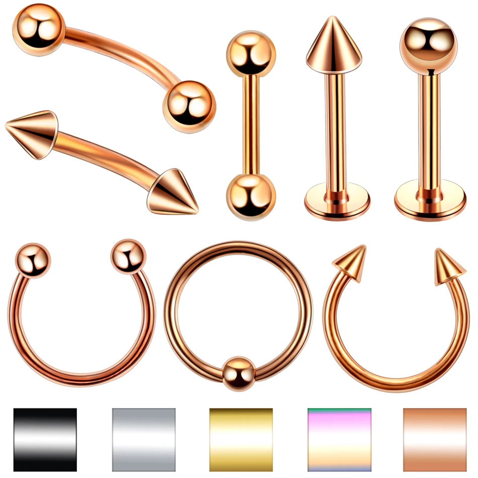 8pcs/lot Steel Nose Rings Lip Eyebrow Horseshoe Piercings Ear Septum Helix Tragus Captive Bead Rings Body Jewelry Piercings Lot
8pcs/lot Steel Nose Rings Lip Eyebrow Horseshoe Piercings Ear Septum Helix Tragus Captive Bead Rings Body Jewelry Piercings Lot