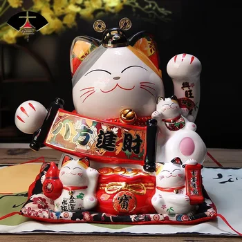Japanese Lucky Cat Piggy Bank Animal Figurines Maneki Neko Kitten Ceramic Cat Money Box Home Desktop Decoration R1949
Japanese Lucky Cat Piggy Bank Animal Figurines Maneki Neko Kitten Ceramic Cat Money Box Home Desktop Decoration R1949