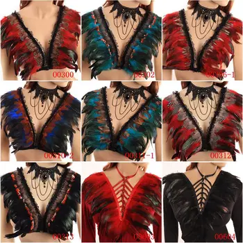 Feather Shawl Women Sexy V-neck Strappy Shoulder Epaulettes Gothic Punk Harness Bra Adjustable Multi-color Lingerie Art Rave
Feather Shawl Women Sexy V-neck Strappy Shoulder Epaulettes Gothic Punk Harness Bra Adjustable Multi-color Lingerie Art Rave