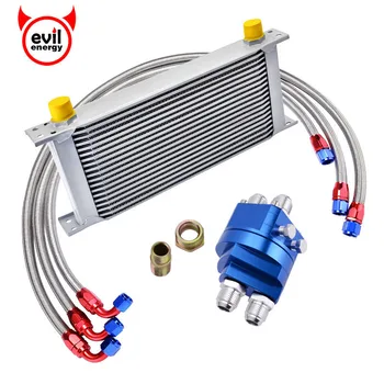 evil energy 19ROW 10AN Transmission Oil Cooler+Oil Adapter Filter Cooler Plate+1M/1.2M/1.4M Stainless Steel Braided Hose Line
evil energy 19ROW 10AN Transmission Oil Cooler+Oil Adapter Filter Cooler Plate+1M/1.2M/1.4M Stainless Steel Braided Hose Line