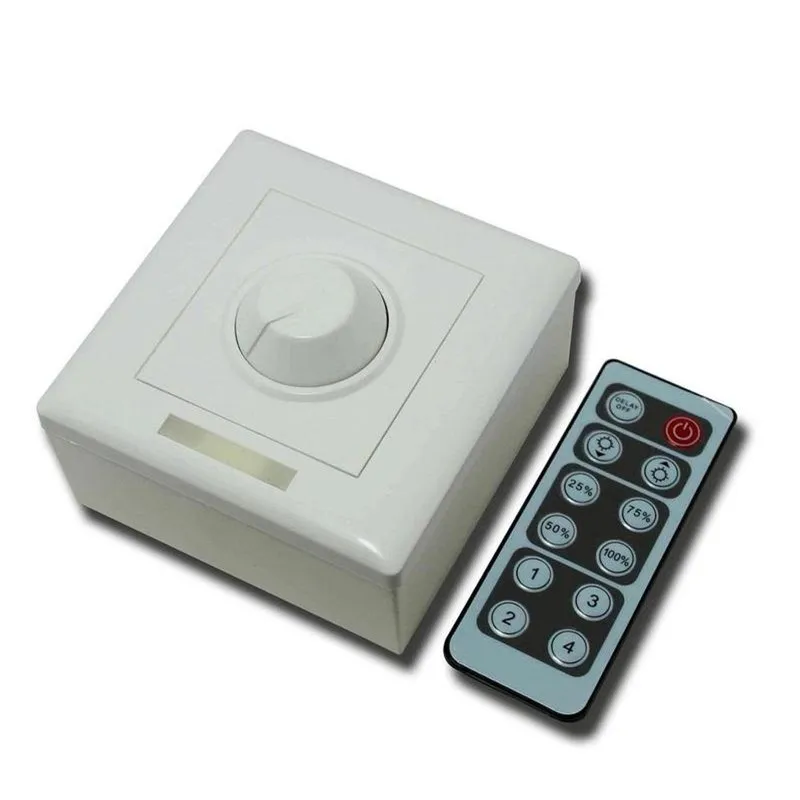 LED Dimmer with 12 Keys IR Remote Manual Switch 8A PWM Knob Operating Switch for Dimmable LED Light Bulb LED strips
LED Dimmer with 12 Keys IR Remote Manual Switch 8A PWM Knob Operating Switch for Dimmable LED Light Bulb LED strips
