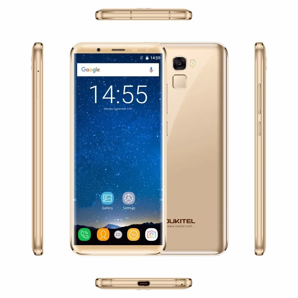 Новый Oukitel K5000 18:9 4G смартфон 5 7 "HD MTK6750T Octa Core + 64G 5000 mAh 16.0MP сзади Камера отпечатков