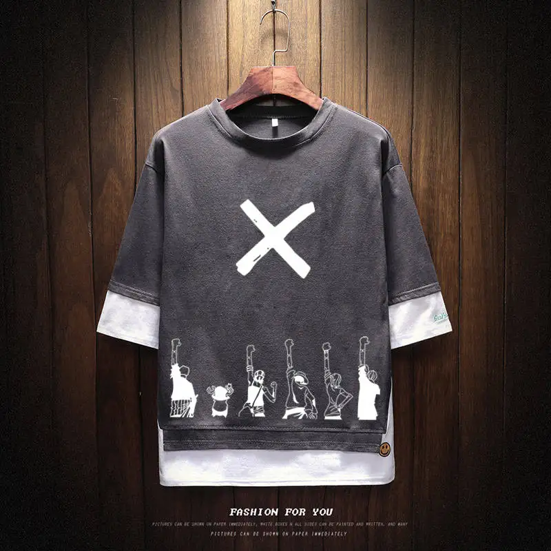 Summer One Piece Tshirt Streetwear Casual Hooded Sweater Loose Mens Cartoon T shirt Funny High Street Top Tees Hip Hop T shirt
Summer One Piece Tshirt Streetwear Casual Hooded Sweater Loose Mens Cartoon T shirt Funny High Street Top Tees Hip Hop T shirt