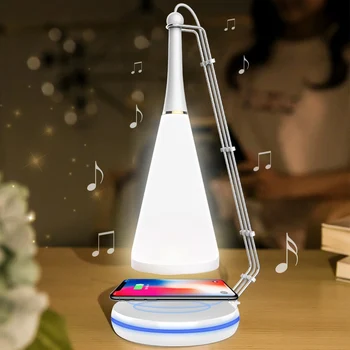 Multifunction Led Table Desk Lamp Wireless Charging Pad Cell Phone Charger Holder Stand With Touch Control Bluetooth Function
Multifunction Led Table Desk Lamp Wireless Charging Pad Cell Phone Charger Holder Stand With Touch Control Bluetooth Function