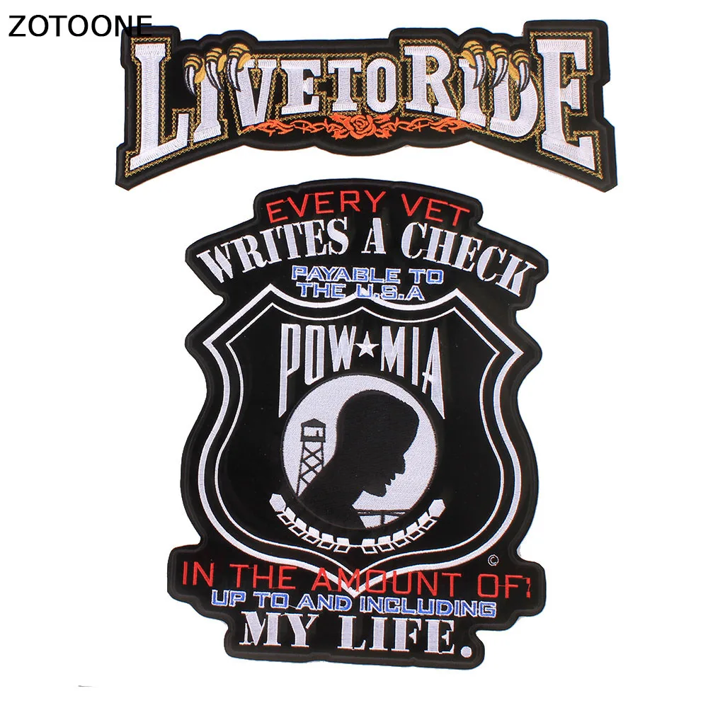ZOTOONE POW MIA Morale Stalker Patch Iron on Patch Wings Biker Badge Punk Letter Large Embroidered Patches for Clothes Stripe E
ZOTOONE POW MIA Morale Stalker Patch Iron on Patch Wings Biker Badge Punk Letter Large Embroidered Patches for Clothes Stripe E