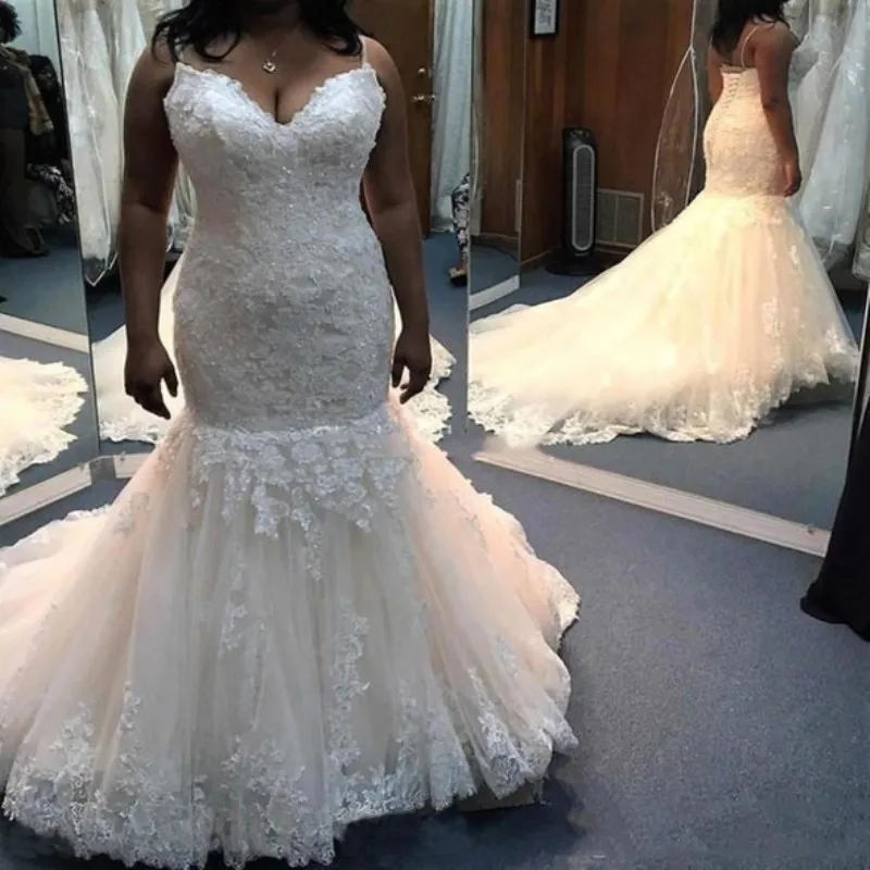 Sexy Mermaid Wedding Dress 2019 Sequins Applique Trumpet African Bridal Gowns Vestido de Novia Plus Big Size Bride Custom Make
Sexy Mermaid Wedding Dress 2019 Sequins Applique Trumpet African Bridal Gowns Vestido de Novia Plus Big Size Bride Custom Make