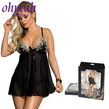 Ohyeahlover Women Negligee Trsparent Nightdress Ladies Night Wear Sexy Sleepwear Plus Size Babydoll Nightgown Gift Box R80409
Ohyeahlover Women Negligee Trsparent Nightdress Ladies Night Wear Sexy Sleepwear Plus Size Babydoll Nightgown Gift Box R80409