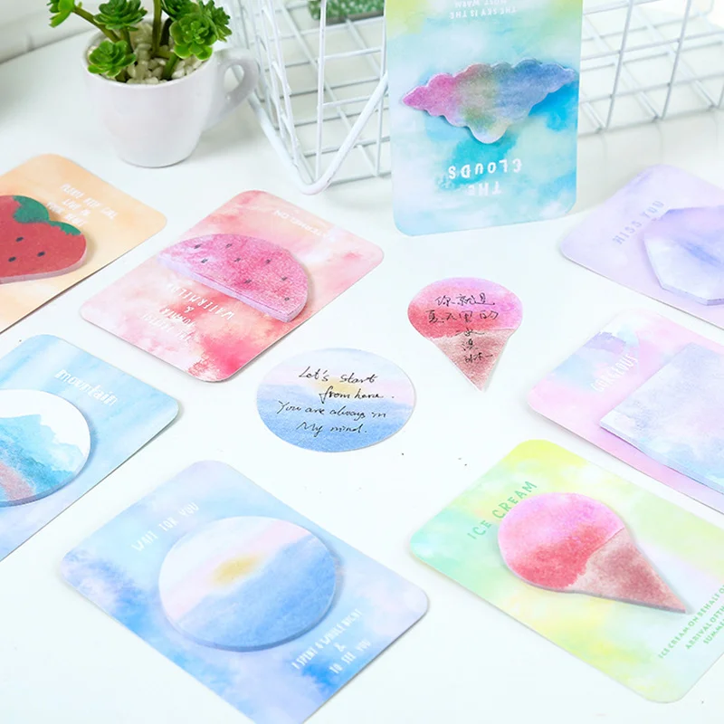 32 pcs/Lot Water color memo pad and sticky note Post stick marker sticker Stationery Office material School supplies F952
32 pcs/Lot Water color memo pad and sticky note Post stick marker sticker Stationery Office material School supplies F952