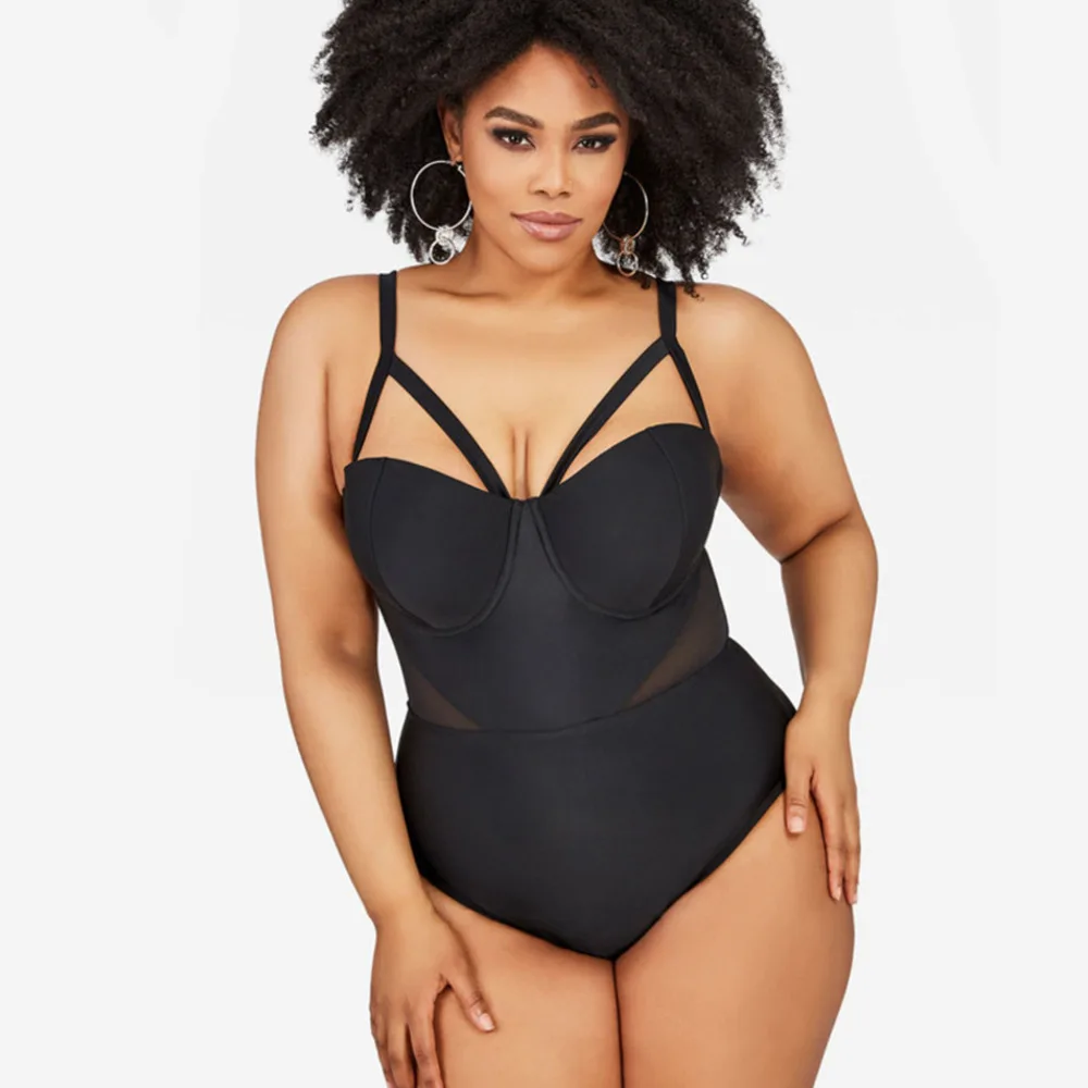 Plus Size Push Up Swimsuit Women One Piece Swimwear Mesh Monokini Large Sizes Bathing Suit Cut Out Swimwear Black Swimsuits 2019
Plus Size Push Up Swimsuit Women One Piece Swimwear Mesh Monokini Large Sizes Bathing Suit Cut Out Swimwear Black Swimsuits 2019