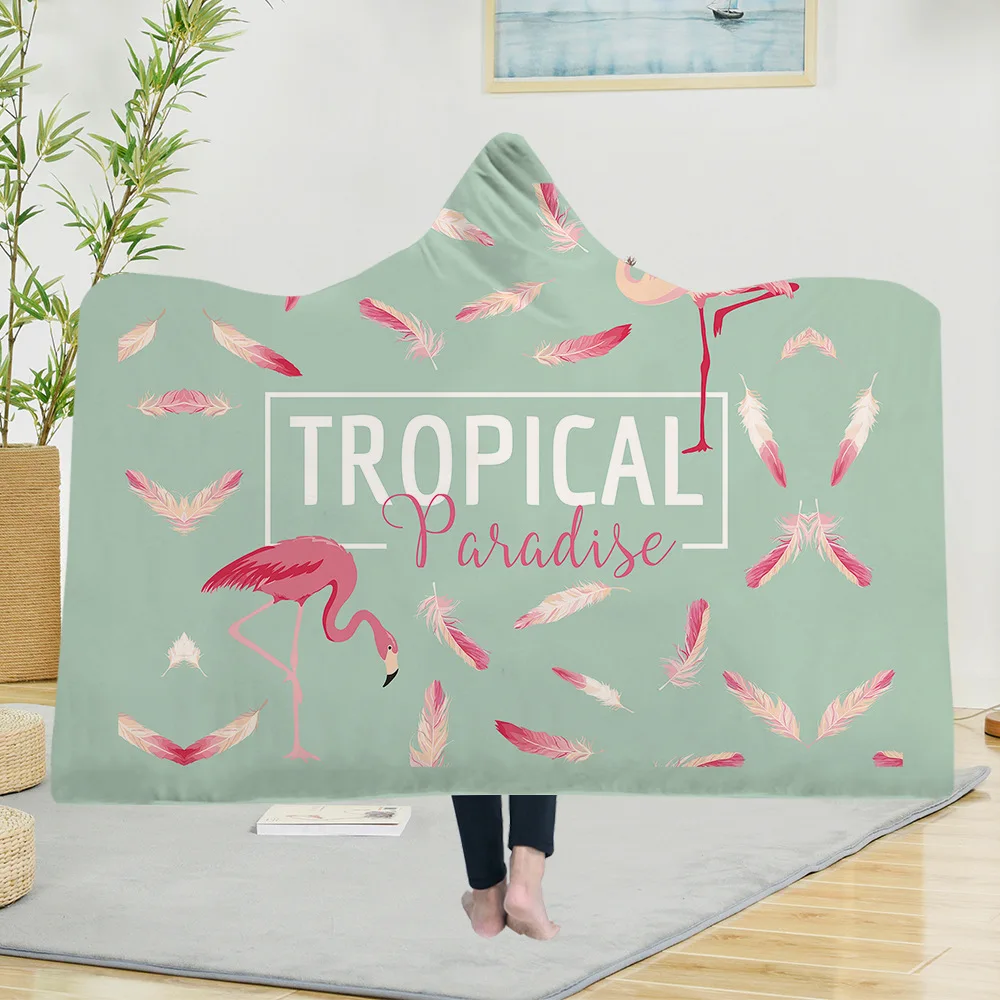 Yoga mat Hooded Blankets Magic Hat Blanket Thick Double-layer Plush 3D Digital Printing Flamingo Series
Yoga mat Hooded Blankets Magic Hat Blanket Thick Double-layer Plush 3D Digital Printing Flamingo Series