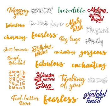 Multiple Types English Words Phrase Metal Cutting Dies Stencils for Scrapbooking Embossing Die Paper Cards Making Decorative
Multiple Types English Words Phrase Metal Cutting Dies Stencils for Scrapbooking Embossing Die Paper Cards Making Decorative