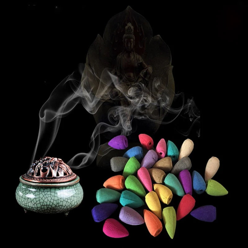 Natural Cone Incense Floral Cone Incense Backflow Sandwood Rose Lavender Multi Flavors Multi Colorful for Home Decor
Natural Cone Incense Floral Cone Incense Backflow Sandwood Rose Lavender Multi Flavors Multi Colorful for Home Decor