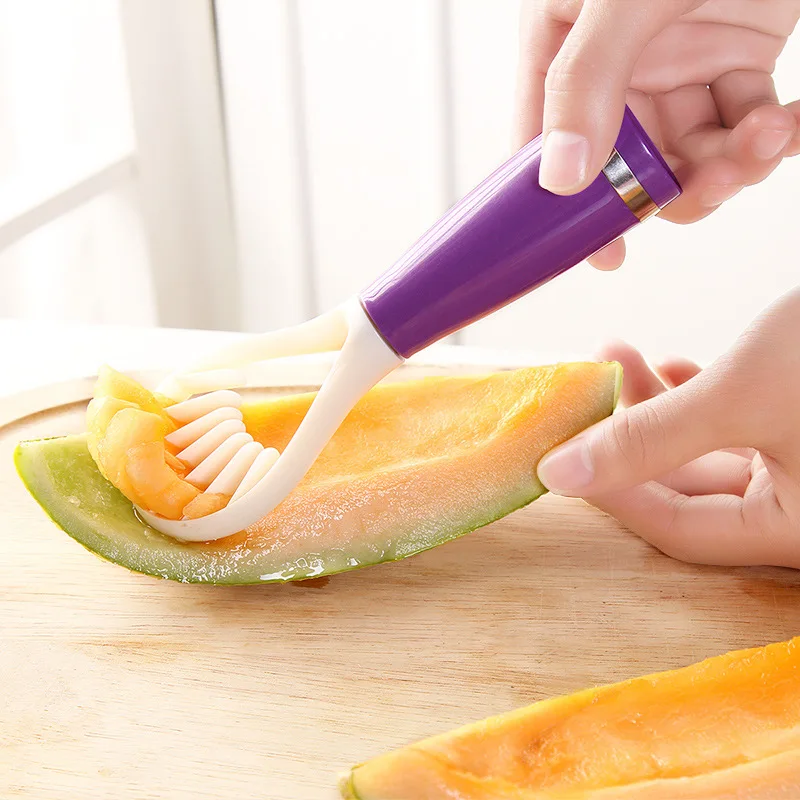 Fruit Slicer Handheld Watermelon Hamimelon Kiwi Mango Cutter Device Corer Divider Purple Kitchen Plastic Peeler Digging Scoop
Fruit Slicer Handheld Watermelon Hamimelon Kiwi Mango Cutter Device Corer Divider Purple Kitchen Plastic Peeler Digging Scoop