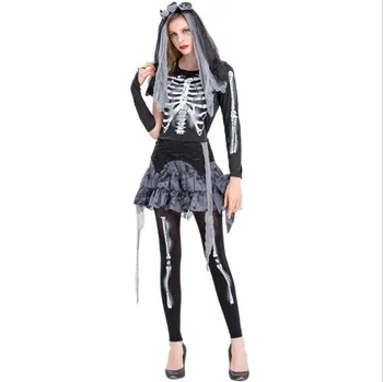 Halloween Women Skeleton Ghosts Costume Adult Female Demon Devil Skeleton Skull Cosplay Costume Black Suit Fancy Dress Plus Size
Halloween Women Skeleton Ghosts Costume Adult Female Demon Devil Skeleton Skull Cosplay Costume Black Suit Fancy Dress Plus Size