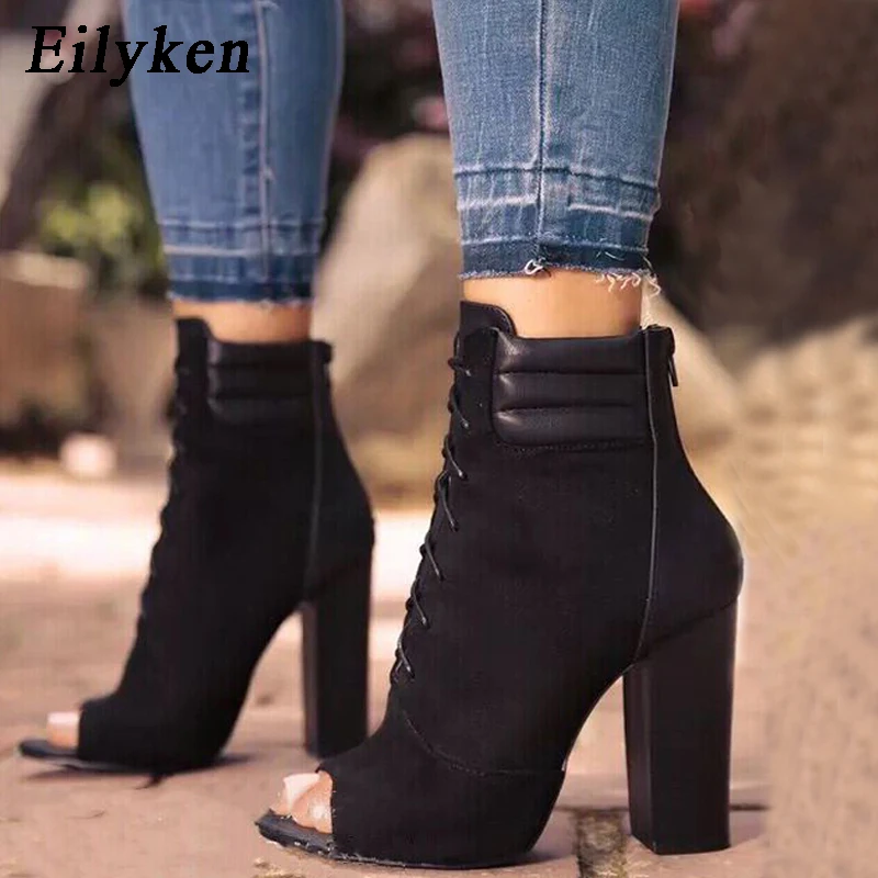 Eilyken 2019 New Autumn Rome Boots Sandals Square Heel 10cm Women's Lace-Up Ankle Strap Heels Peep Toe Boots size 35-40
Eilyken 2019 New Autumn Rome Boots Sandals Square Heel 10cm Women's Lace-Up Ankle Strap Heels Peep Toe Boots size 35-40