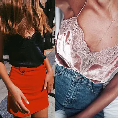 Fashion Women'S Summer Lace Top Sleeveless Velvet Tank Blouse Tops Shirt Off Shoulder V-Neck Sexy Lace New Hot
Fashion Women'S Summer Lace Top Sleeveless Velvet Tank Blouse Tops Shirt Off Shoulder V-Neck Sexy Lace New Hot