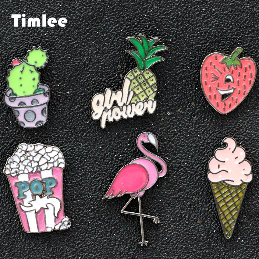 Timlee X120 Cute cartoon Cactus Flamingo Ice Cream Popcorn Strawberry Pineapple Metal Brooch Pins Button Pins Gift Wholesale
Timlee X120 Cute cartoon Cactus Flamingo Ice Cream Popcorn Strawberry Pineapple Metal Brooch Pins Button Pins Gift Wholesale