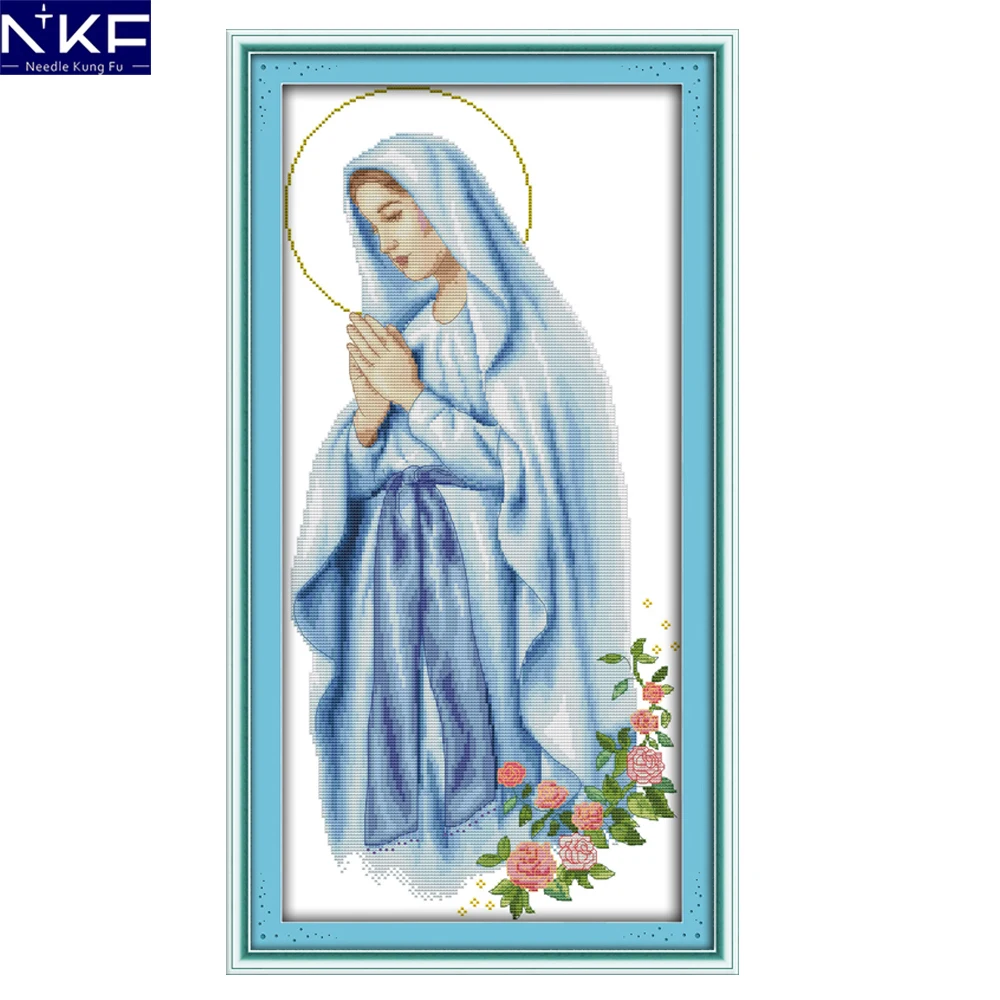 NKF Virgin Mary needle craft cross stitch charts handcraft counted canvas Christmas cross stitch kits for home decoration
NKF Virgin Mary needle craft cross stitch charts handcraft counted canvas Christmas cross stitch kits for home decoration