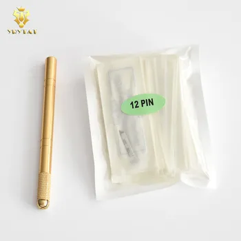 Bag Of 50PCS Permanent Makeup Manual Blade 12 PIN Tattoo Needles With A Free Pen Supply 0.25mm - BPA12#
Bag Of 50PCS Permanent Makeup Manual Blade 12 PIN Tattoo Needles With A Free Pen Supply 0.25mm - BPA12#