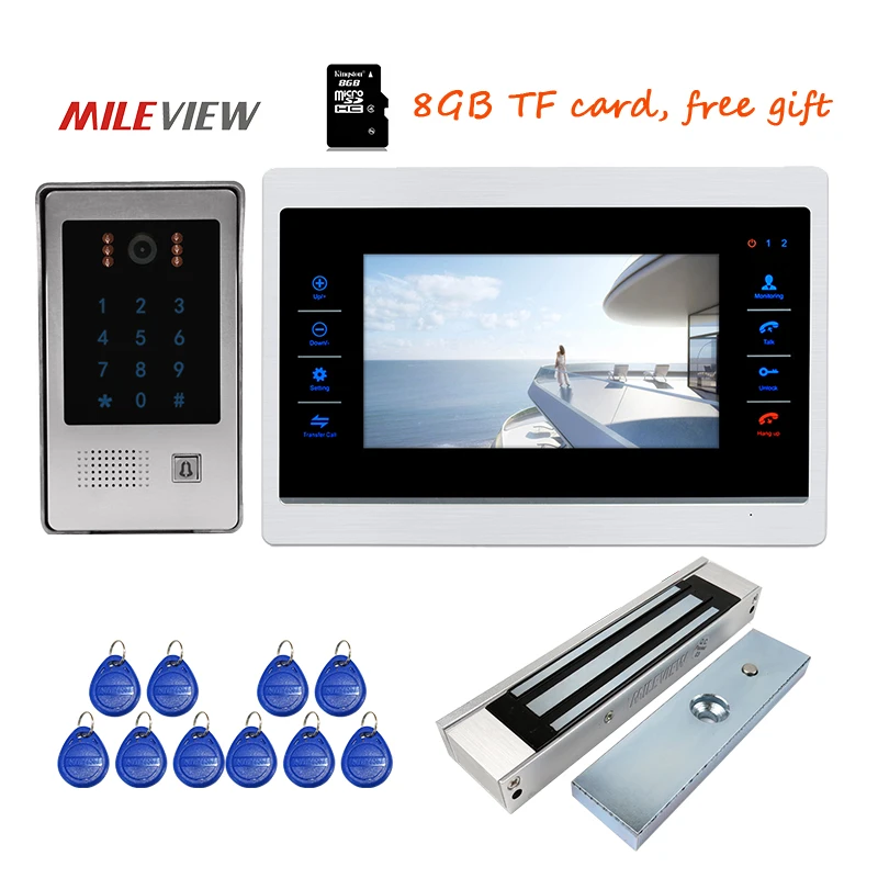 Free Shipping 720P AHD 1200TVL 7" Screen Video Door Phone Intercom Unlock Record Kit Code Keypad RFID Door Camera Magnetic Lock 
Free Shipping 720P AHD 1200TVL 7" Screen Video Door Phone Intercom Unlock Record Kit Code Keypad RFID Door Camera Magnetic Lock