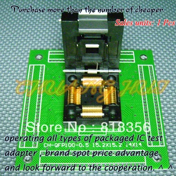 

CH-QFP100-0.5 Programmer Adapter TQFP100 QFP100 15.2x15.2 14x14 Adapter IC51-1004-809 Adapter/IC SOCKET(Flip test seat)