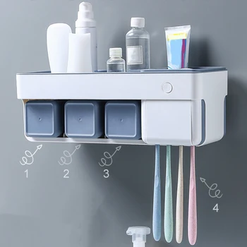 Smart Toothbrush Holder Toothpaste Storage Rack Squeezer Dispenser Bathroom Storage Box New Well
Smart Toothbrush Holder Toothpaste Storage Rack Squeezer Dispenser Bathroom Storage Box New Well