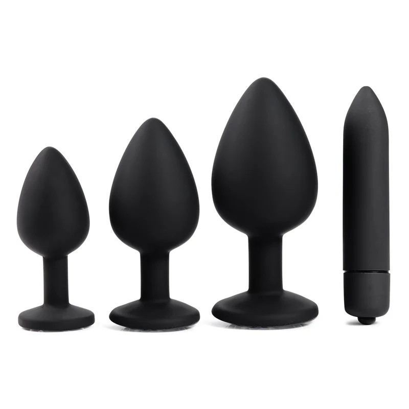 3/4PCS,Crystal Silicone Anal Plug 10 Speed Dildo Vibrator Sex toys For Woman Vagina Anal Vibrators Masturbator Sex Products