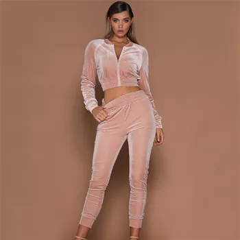 2Pcs Women Clothes Tracksuit Long Sleeve Zip Up Sweatshirt Pants Crop Top High Waist Long Pants Set Sportwear Velvet Lounge Suit
2Pcs Women Clothes Tracksuit Long Sleeve Zip Up Sweatshirt Pants Crop Top High Waist Long Pants Set Sportwear Velvet Lounge Suit