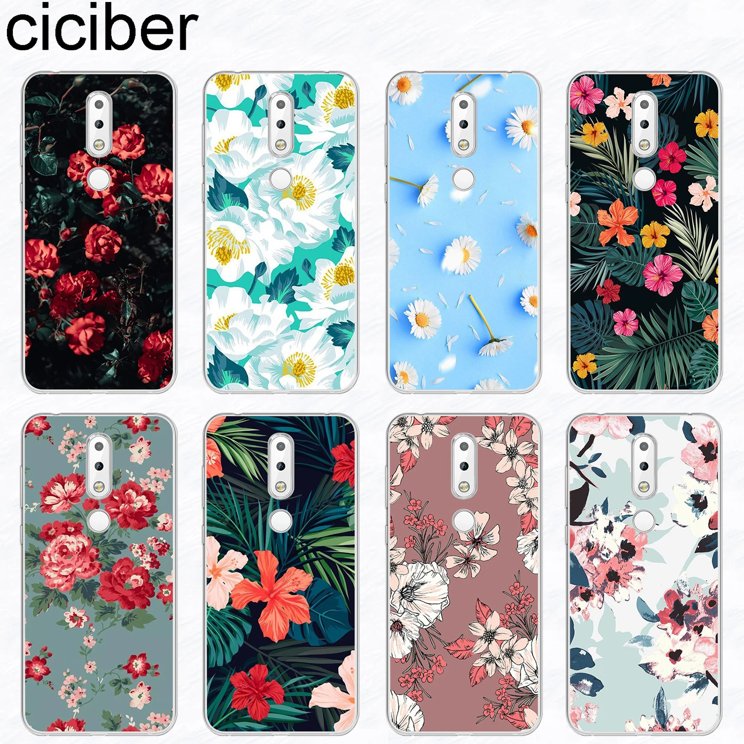 ciciber Flower Rose Phone Case for Nokia 8 9 8.1 7 7.1 6 6.1 5 5.1 3 3.1 2 2.1 1 Plus Soft TPU for Nokia X6 X7 X5 X3 Funda Coque
ciciber Flower Rose Phone Case for Nokia 8 9 8.1 7 7.1 6 6.1 5 5.1 3 3.1 2 2.1 1 Plus Soft TPU for Nokia X6 X7 X5 X3 Funda Coque