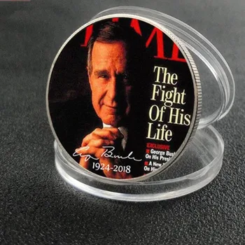 20 pcs 2018 George Bush The 41th president silver plated colored 40 mm badge ingot home souvenir collectible decoration coin
20 pcs 2018 George Bush The 41th president silver plated colored 40 mm badge ingot home souvenir collectible decoration coin
