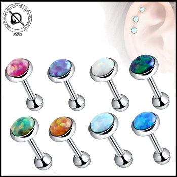BOG-1PC 316L Surgical Steel Opal Stone Ear Tragus Cartilage Helix Earring 16g Charming Opal Piercing Body Jewelry
BOG-1PC 316L Surgical Steel Opal Stone Ear Tragus Cartilage Helix Earring 16g Charming Opal Piercing Body Jewelry