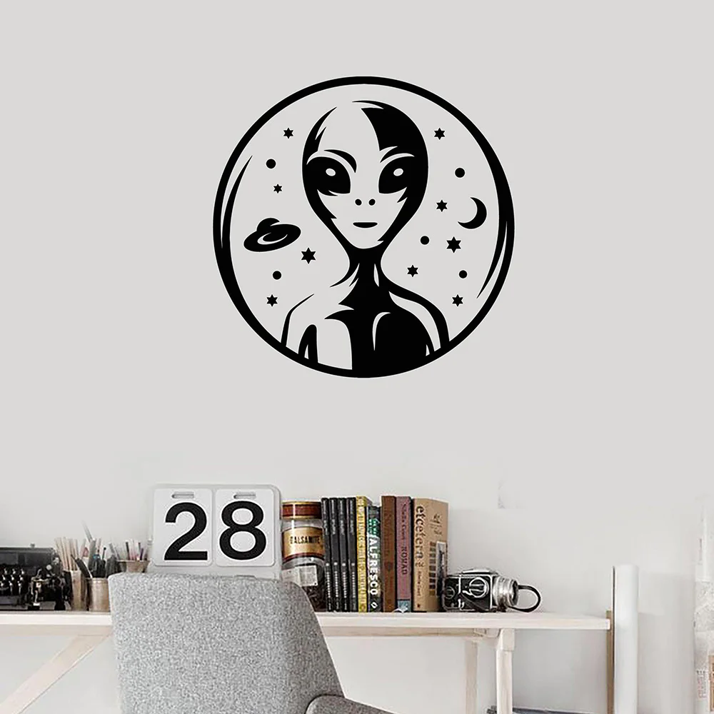 Alien Area 51 Stars Planets Universe Galaxy Vinyl Wall Decal Home Decor Art Mural Stickers Gift | Дом и сад