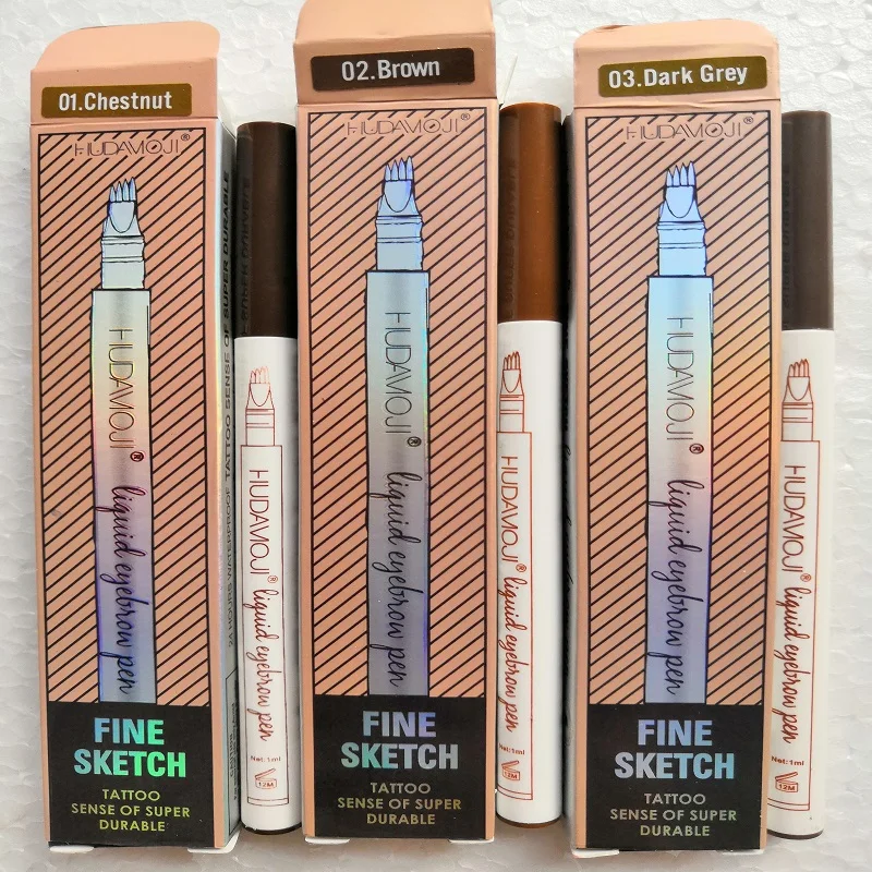 HUDAMOJI Liquid Eyebrow Pen Music Flower Eyebrow Enhancer 3Colors Four Head Eyebrow Enhancer Waterproof Free DHL
HUDAMOJI Liquid Eyebrow Pen Music Flower Eyebrow Enhancer 3Colors Four Head Eyebrow Enhancer Waterproof Free DHL