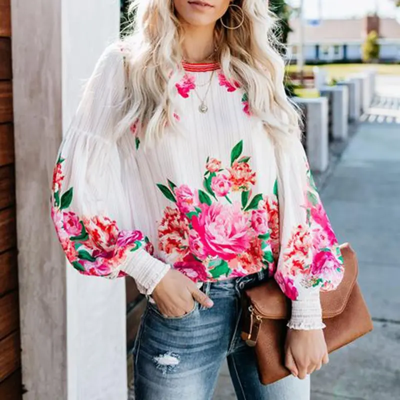 Fall 2019 Casual Plus Size Boho Travel Womens Tops And Blouses Summer Elegant African White Loose Lantern Sleeve Floral Shirts
Fall 2019 Casual Plus Size Boho Travel Womens Tops And Blouses Summer Elegant African White Loose Lantern Sleeve Floral Shirts