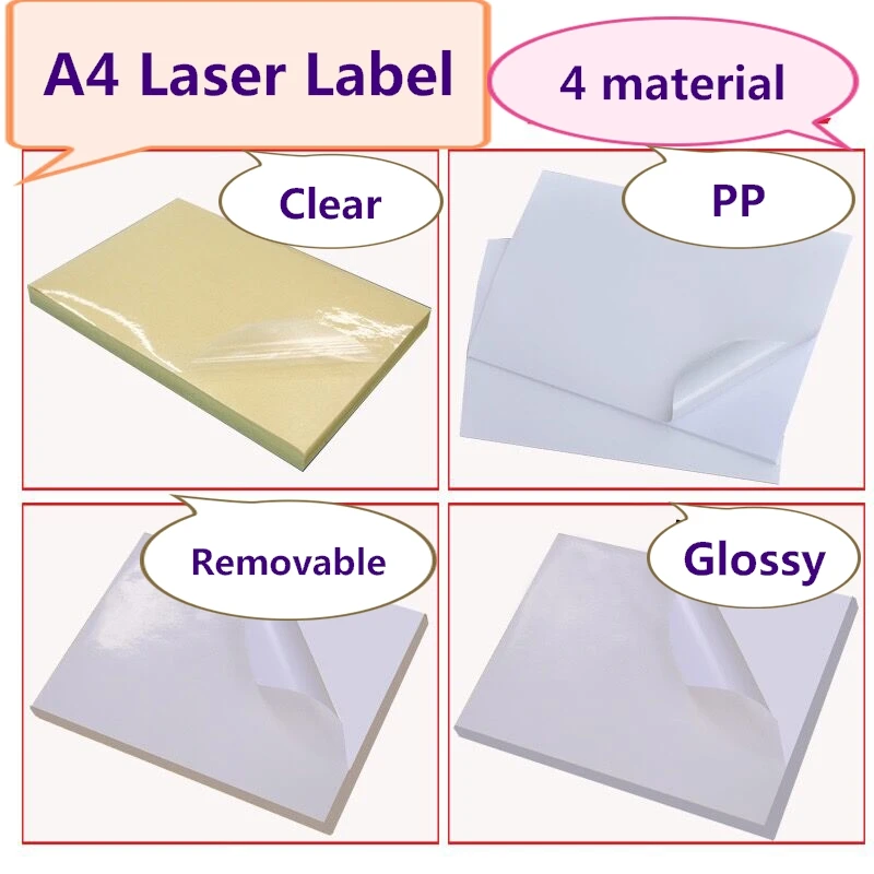 Removable Adhesive Sticker, Waterproof A4 Label Sheets for Laser printer, 60pcs, Outdoor display Print label
Removable Adhesive Sticker, Waterproof A4 Label Sheets for Laser printer, 60pcs, Outdoor display Print label