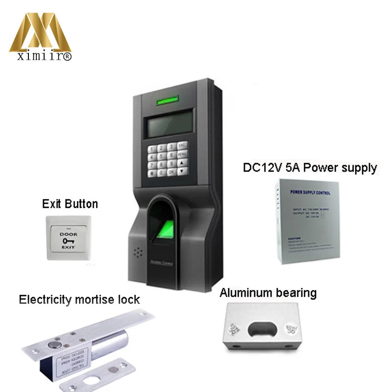 ZK Access Control System F8kit Fingerprint Access Control, Power Supply, Electric Lock, PC Exit Button, Bracket
ZK Access Control System F8kit Fingerprint Access Control, Power Supply, Electric Lock, PC Exit Button, Bracket